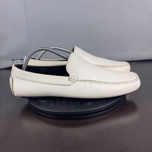 To Boot New York Penny Driving Moc Loafers Shoes White Leather Mens Size 9.5 - Picture 4 of 11